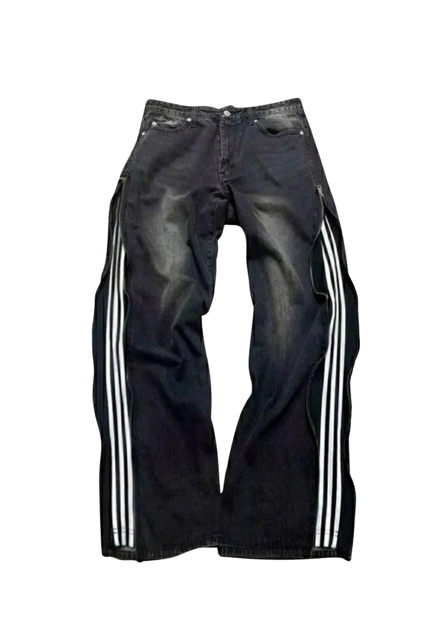 STRIPED - FLARED JEANS