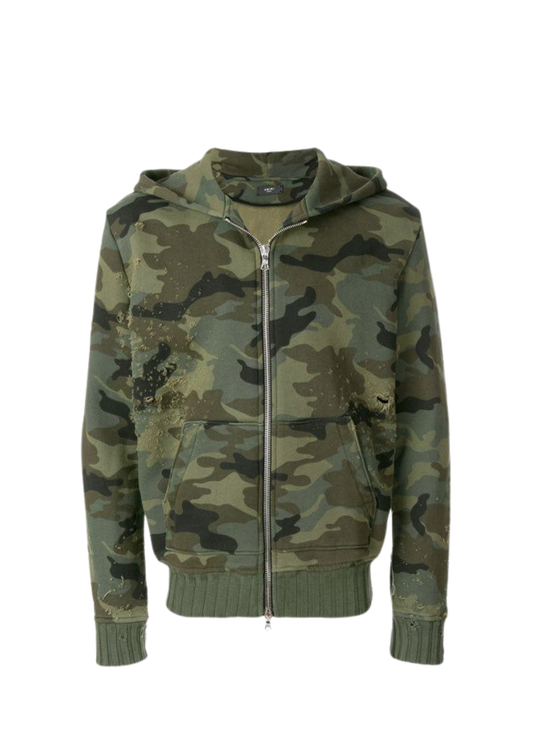 DISTRESSED CAMO - HOODIE